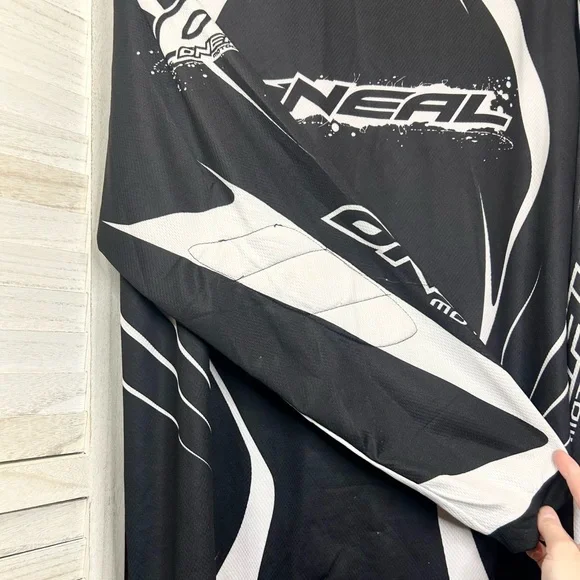 New Low Price! Oneal Motocross Racing Gear Black and White Long Sleeve Jersey - Picture 9 of 15
